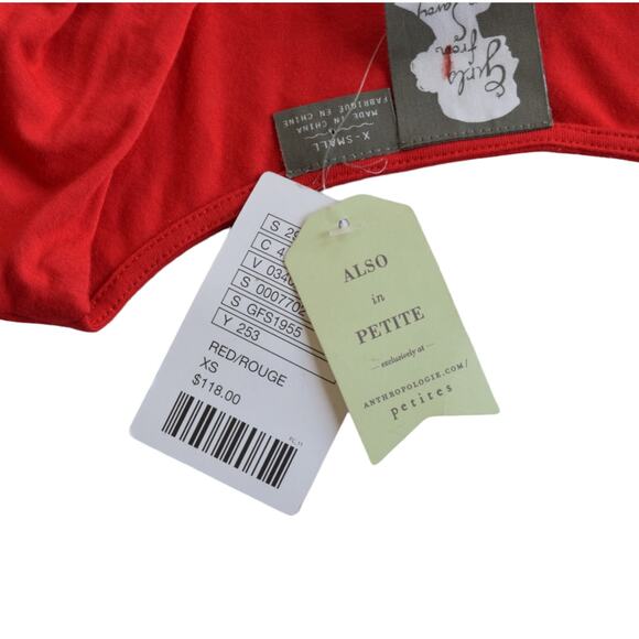 NWT Anthropologie Girls from Savoy Red Draped Dress XS - Picture 4 of 7